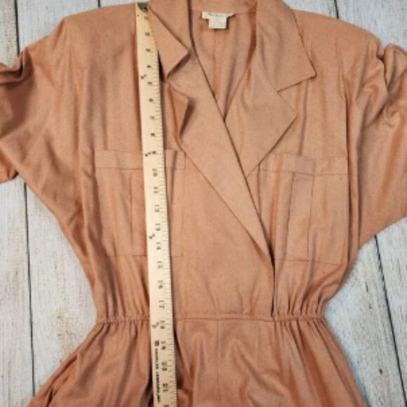 Vintage Naturelle Raw Silk Shirt Dress GEORGE GEORGIOU (L) | Western Boho Chic - Picture 6 of 8